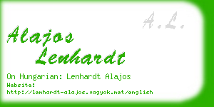 alajos lenhardt business card